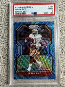 2020 Panini Prizm Jerry Rice Blue Wave Prizm /199 291 HOF San Francisco 49ers - Bild 1 von 2