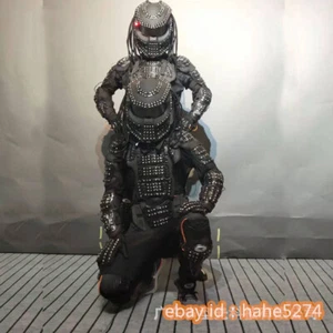Predator LED Robots Costume Suit DJ Party Show Halloween Glow Night Light Suit - Picture 1 of 6