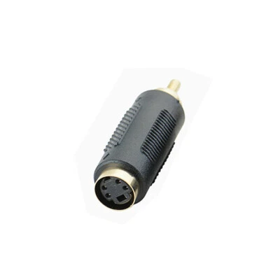 RCA Male to S-Video 4 Terminal Female Connector Stereo Audio Video Cable Adapter - Image 1 of 3