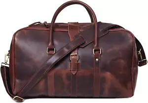 Leather Duffle Bag for Men, Overnight Bag, Weekender Bag, Travel Bag, Genuine Le - Picture 1 of 6