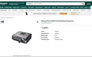 Sharp PG-F320W Projector WXGA Conference Room Projector - Picture 1 of 5