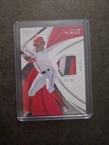 2018 IMMACULATE COLLECTION VICTOR ROBLES LOGO RELIC #/99 MARINERS NATIONALS  - Picture 1 of 2