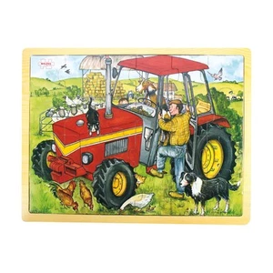 Bigjigs Toys Tray Puzzle Tractor - Imagen 1 de 1