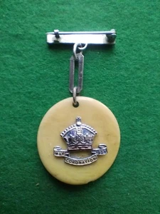 Royal Coronation May 1937 Badge Brooch (825) - Picture 1 of 2