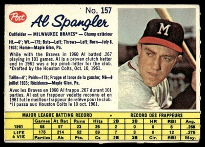1962 OLD VINTAGE POST CANADIAN HAND CUT RARE MLB AL SPANGLER - Image 1 of 2