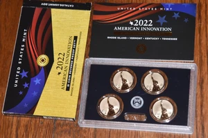 2022 S AMERICAN INNOVATION DOLLAR SET REVERSE PROOF BOX & COA - Picture 1 of 3
