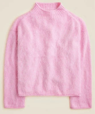 NUEVO CON ETIQUETAS J. Suéter Crew Cepillado Cachemira 2025 Cuello Redondo Rosa S Pequeño Org. $298 Foto 1 de 4