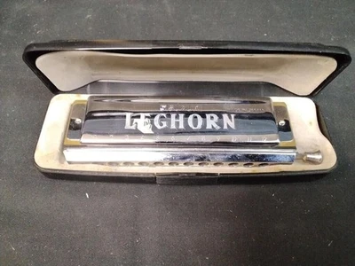 Barely Used Suzuki  Leghorn SC-48  Chromatic Chrome Harmonica & Case Made Japan - Image 1 of 2