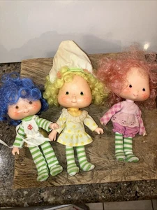 strawberry shortcake puppen 80er Jahre Crepe Suzette, Raspberry Tart, Lemon Meringue - Bild 1 von 5