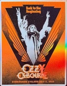 BLACK SABBATH BACK TO THE BEGINNING POSTER/STICKER JULY 5TH 2025 - Picture 1 of 6