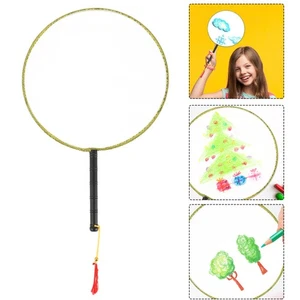 5Pcs Painting Fan Round Hand Fan Kids Drawing Toy Educational Plaything - Picture 1 of 12