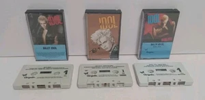 Three 1980's Original Vintage BILLY IDOL Cassette Tapes! - Picture 1 of 16
