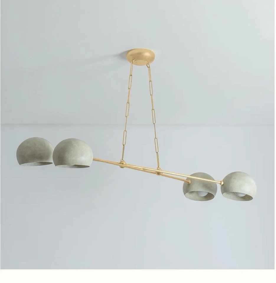 Lámpara de araña dorada Hudson Valley Lighting 3104-VGL/LWP Turner 4 luces 52" de ancho Foto 1 de 3