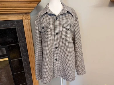 Camisa Blazer Deportiva Vintage Años 70 A Cuadros Para Hombre Grande Retro Occidental JCPenney L Foto 1 de 4