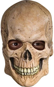 ADULT CRYPT SKULL SKELETON BONE MASK HALLOWEEN MENS WOMENS COSTUME ACCESSORY - Picture 1 of 2