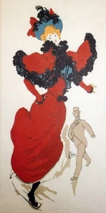 "PALAIS DE GLACE CHAMPS-ELYSEES" Affiche originale entoilée Litho CHERET 1894 - Picture 1 of 1