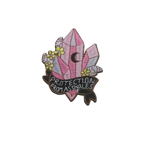 Parche Amuleto Diamente Flores Assholes Termoadhesivo Ropa Plancha Rosa Suerte - Imagen 1 de 2