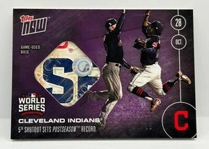 CLEVELAND INDIANS World Series Relic 2016 Topps Now 639-D PURPLE 22/25 Game Used - Picture 1 of 3