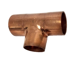 Nibco 611R Reducing Tee: Wrot Copper, CxCxC, 11/2x11/2x11/4, 9101300 - Picture 1 of 12