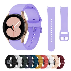 For Samsung Watch4/Classic 5/Pro 40/44/45 Soft Strap Silicone Sport Watch Band - Picture 1 of 30