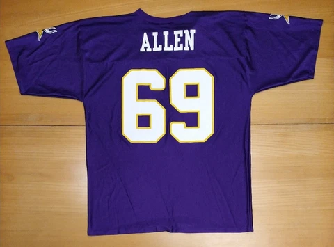 Jared Allen Minnesota Vikings Jersey Mens Large Purple 69 NFL Team Apparel Cover