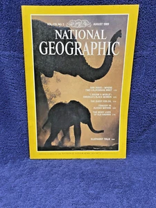 National Geographic August 1989 San Diego - Elephant Talk - Excellent Condition - Imagen 1 de 2