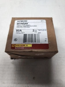 Disyuntor enchufable Square D 80A 2 polos HomeLine HOME280 - Imagen 1 de 1