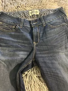 Ariat Jeans Womens 30S REAL Boot Cut Cowgirl Denim Blue - Picture 1 of 4