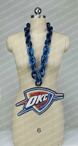 New NBA OKLAHOMA CITY THUNDER Gameday BIG Fan Chain BLUE Fanchain Cover