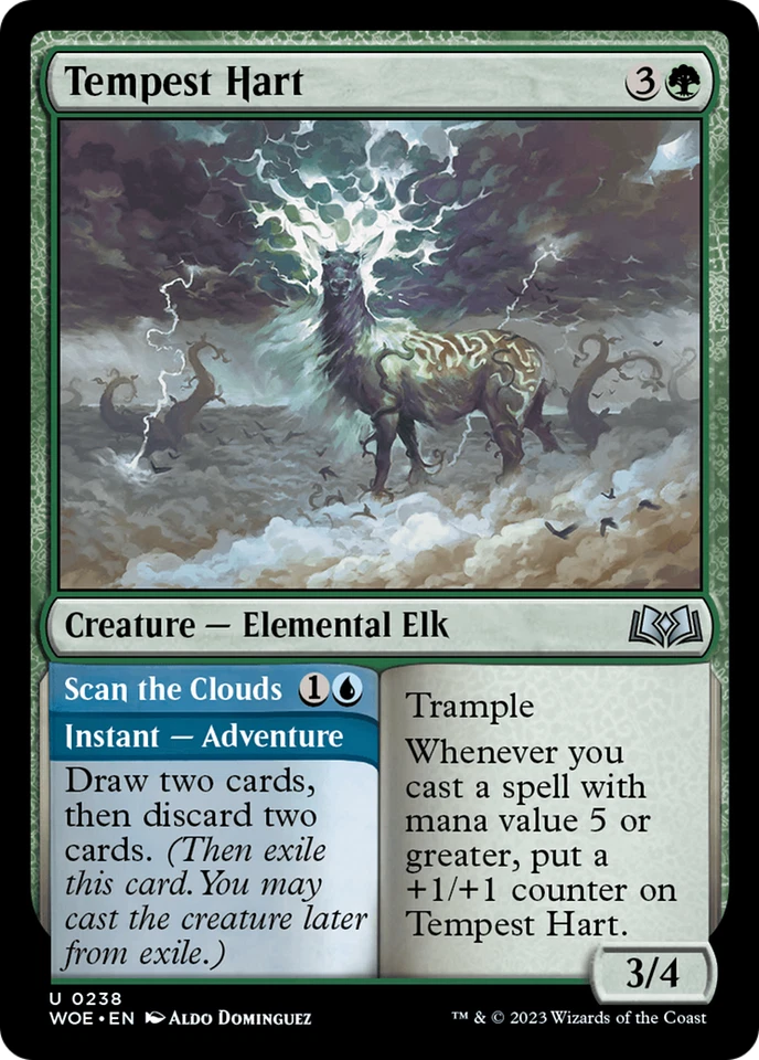 x1 Tempest Hart // Scan the Clouds WOE MTG 238 UNCOMMON M/NM 1x - Image 1 of 1