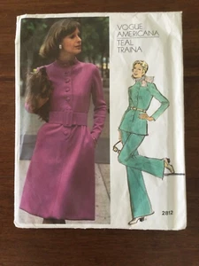 Vintage Vogue Sewing Pattern 2812 Teal Traina Misses Dress Tunic Sz 16 ~ UNCUT ~ - Picture 1 of 2
