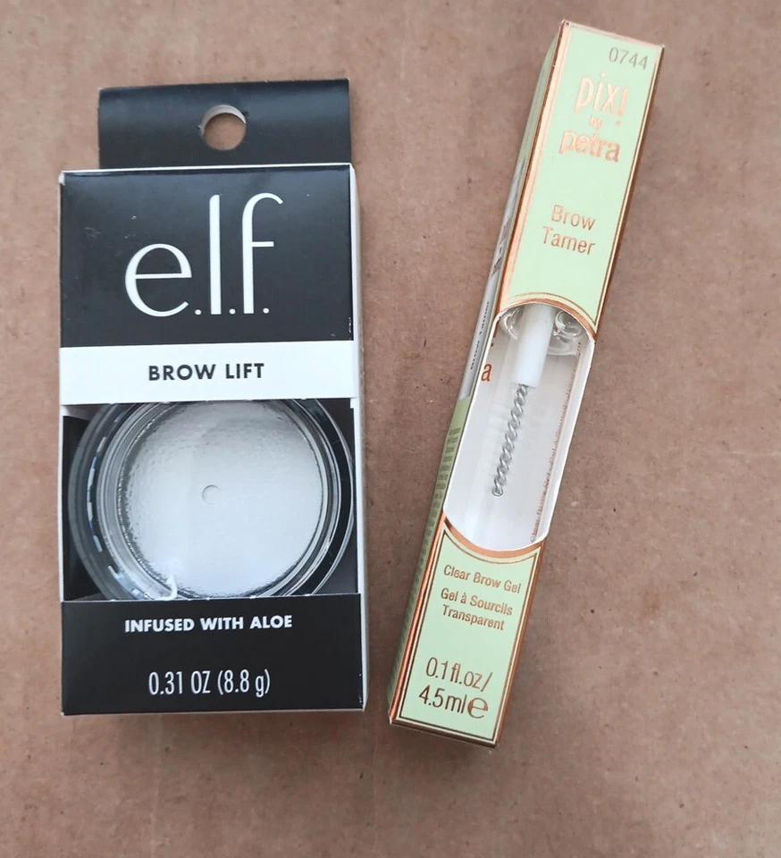 Gel transparente para cejas Pixi by Petra Eye Brow Tamer plus E.L.F. Elevador de cejas LOTE NUEVO EN CAJA Foto 1 de 1