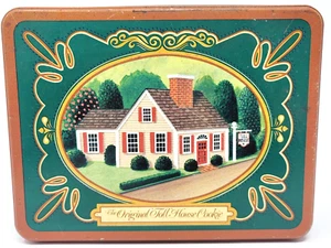 1980s Original Toll House Empty Collectible Cookie Tin Can House Green VTG - Picture 1 of 9