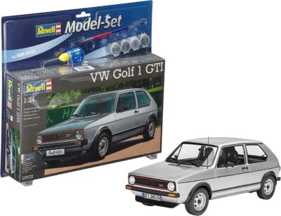 KIT MODELLINO AUTO STATICO REVELL VW GOLF 1 GTI MODEL SET MODELLISMO SCALA 1:24 - Immagine 1 di 4