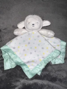 Carter's Child of Mine Lamb Lovey White Green Baby Security Blanket Plush - Picture 1 of 7