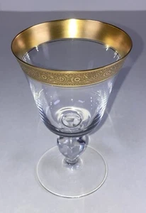 Theresienthal Crystal Wine Glass, 24K Gold Trim, Mintonborte Relief Vintage HTF! - Picture 1 of 5