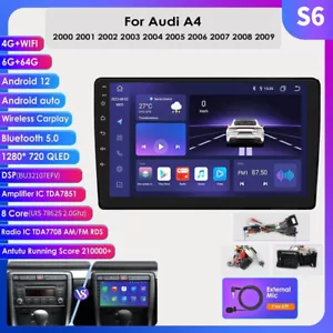 For Audi A4 S4 B6 B7 RS4 Android 13 8-Core 64G Car Stereo Radio GPS WIFI w/ OBD - Picture 1 of 24