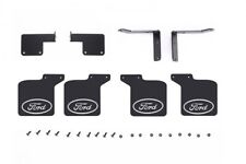 GPM Black Front & Rear Ford Mud Flaps w/ Black Aluminium Mounts Set...
