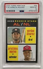 YORDAN ALVAREZ RC 2020 TOPPS HERITAGE #54 PSA GEM MT 10 HOUSTON ASTROS AUTO