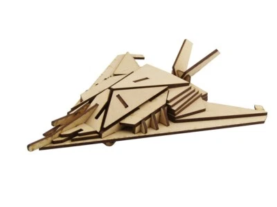 Rompecabezas de aviones F-117 de madera 3D, aviones de guerra, avión a reacción de madera 3D sigiloso Foto 1 de 3