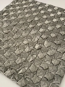 Bed Bath & Beyond Gray Velvet Throw Pillow Cover Sham 22x22 Tufted 3D - Picture 1 of 5