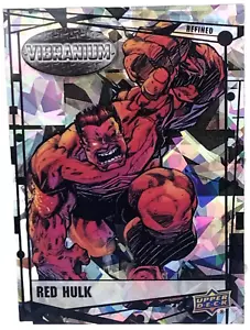 2015 UD Marvel Vibranium Refinado Refractor #75 Red Hulk Tarjeta coleccionable 02/99 casi nuevo/m - Imagen 1 de 2