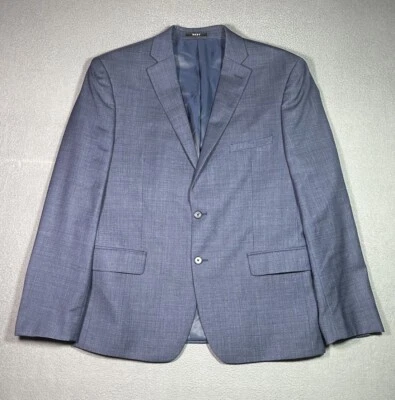 Blazer DKNY Para Hombre 46E Azul 100% Lana Elástica Natural Suave Comodidad  Foto 1 de 4