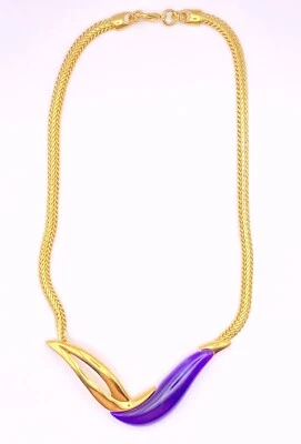 COLLAR ACRÍLICO MORADO VINTAGE AÑOS 80 PARK LANE Foto 1 de 3