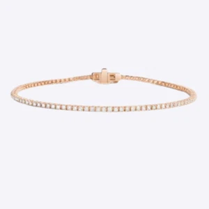 Bracciale Donna Oro Giallo 18K 1 Carato GLI HRD Certificato Diamante Tondo Co... - Foto 1 di 7
