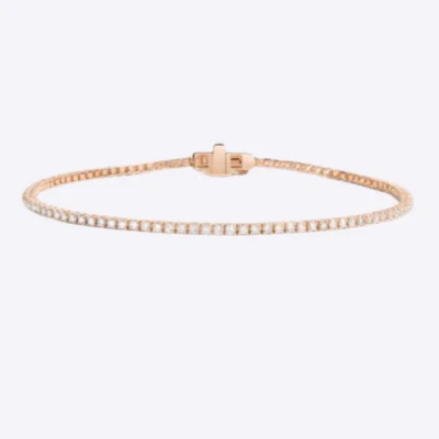 Women Bracelet 1 Carat Certified Lab Grown Round Diamond 18K Yellow Gold - Image 1 of 4