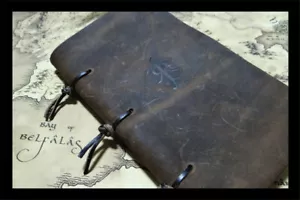 Diario Il Signore degli Anelli Lo Hobbit Notebook Retro Terra di Mezzo Pelle Nuovo - Foto 1 di 9