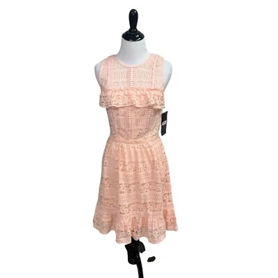 Disney Princess Teen Girl's M Medium Sleeveless Sheath Dress NWT Blush Lace - Image 1 of 4