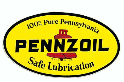 Pennzoil 赛车贴纸适用于 1955 年雪佛兰 BADMAN 汽车自粘 6 1/2"X3 3/4" — 第 1/3 张图片