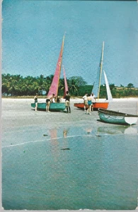 Freetown, Sierra Leone - Sailing Club Lumley Beach - postcard, stamp, 1961 pmk - Picture 1 of 2